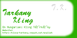 tarkany kling business card